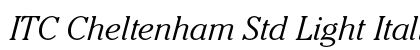 ITC Cheltenham Std Light Italic Preview