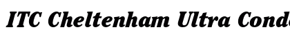 ITC Cheltenham Ultra Condensed Italic Preview