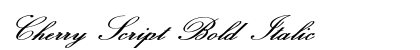Cherry Script Bold Italic Preview