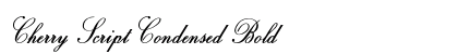 Cherry Script Condensed Bold Preview