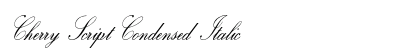 Cherry Script Condensed Italic Preview