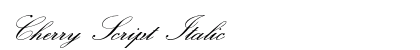 Cherry Script Italic Preview