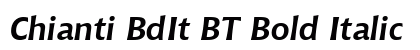 Chianti BdIt BT Bold Italic font free download