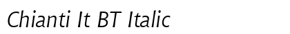 Chianti It BT Italic font free download