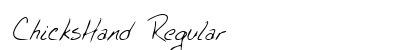 ChicksHand Regular Font Preview