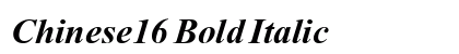 Chinese16 Bold Italic preview Chinese16 Bold Italic preview