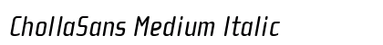 ChollaSans Medium Italic font free download