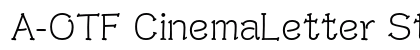 A-OTF CinemaLetter Std L font free download