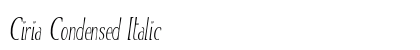 Ciria Condensed Italic font free download