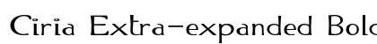 Ciria Extra-expanded Bold font free download