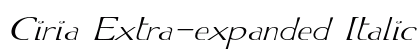 Ciria Extra-expanded Italic Preview