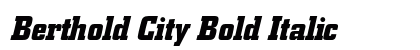 Berthold City Bold Italic font free download