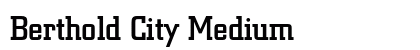 Berthold City Medium font free download