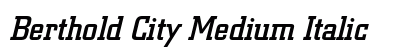 Berthold City Medium Italic font free download