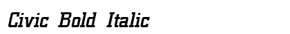 Civic Bold Italic Preview