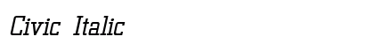 Civic Italic Preview