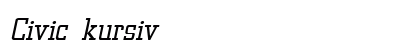 Civic kursiv Preview