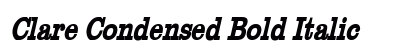 Clare Condensed Bold Italic Preview