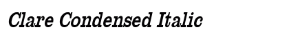 Clare Condensed Italic Preview