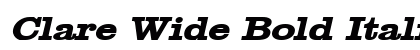 Clare Wide Bold Italic preview Clare Wide Bold Italic preview