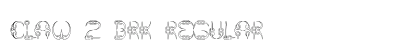 CLAW 2 BRK Regular Font Preview