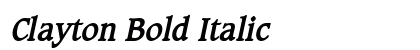 Clayton Bold Italic preview Clayton Bold Italic preview