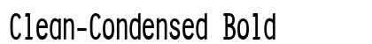 Clean-Condensed Bold Preview