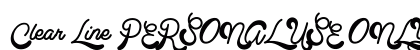 Clear Line PERSONAL USE ONLY Regular font free download