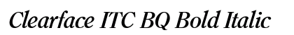 Clearface ITC BQ Bold Italic font free download