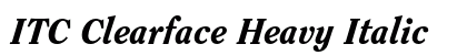 ITC Clearface Heavy Italic font free download