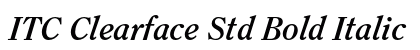ITC Clearface Std Bold Italic font free download