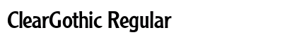 ClearGothic Regular font free download