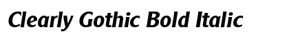 Clearly Gothic Bold Italic preview Clearly Gothic Bold Italic preview