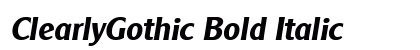 ClearlyGothic Bold Italic Preview
