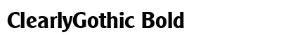 ClearlyGothic Bold font free download