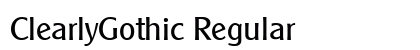 ClearlyGothic Regular Preview