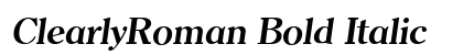 ClearlyRoman Bold Italic Preview