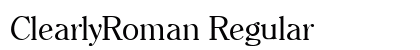 ClearlyRoman Regular Preview