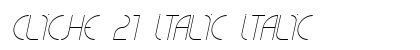 CLiCHE 21 Italic Italic font free download