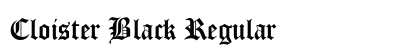 Cloister Black Regular font free download