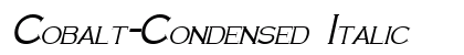 Cobalt-Condensed Italic Preview