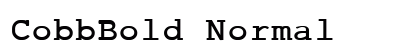 CobbBold Normal Font Preview