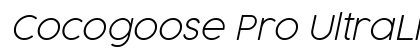 Cocogoose Pro UltraLight Italic font free download