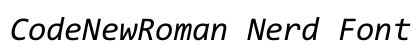 CodeNewRoman Nerd Font Italic font free download
