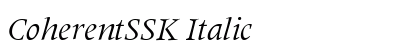CoherentSSK Italic Font Preview