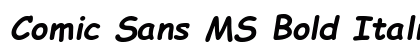 Comic Sans MS Bold Italic Preview