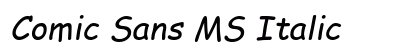 Comic Sans MS Italic Preview
