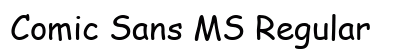 Comic Sans MS Regular Preview