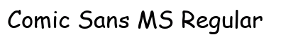 Comic Sans MS Regular Preview