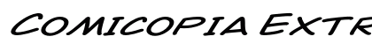 Comicopia Extra-expanded Italic font free download